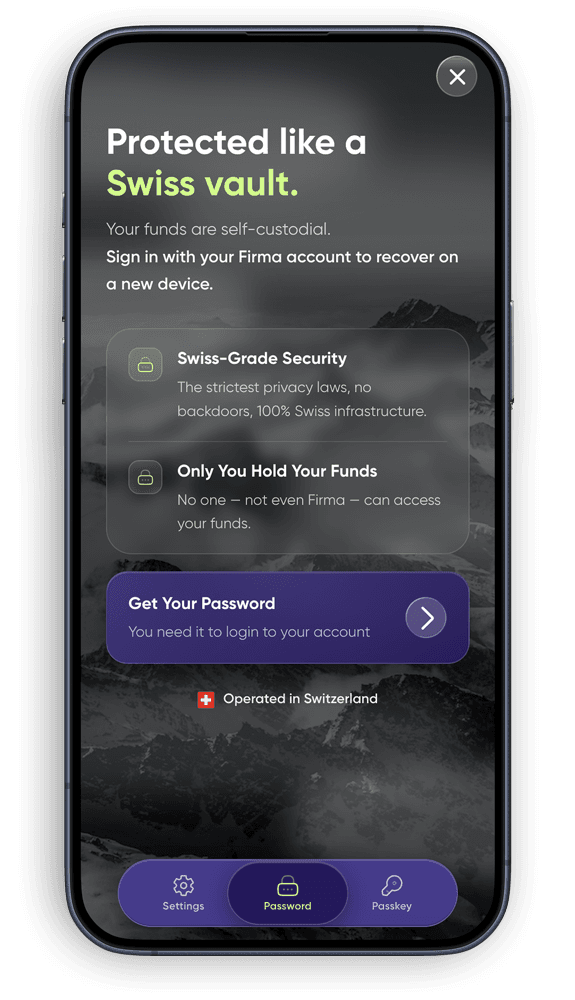 Firma β self-custodial Swiss security