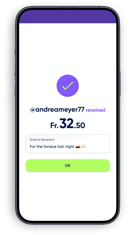 Firma β send money instantly